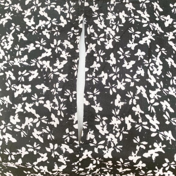 NWT Women's Floral Print Long Sleeve Ruffle Hem High Waist Short Dress - Picture 3 of 7